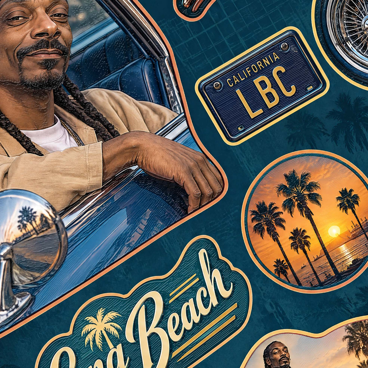 Snoop Dogg A5 sticker seti I - detay görseli
