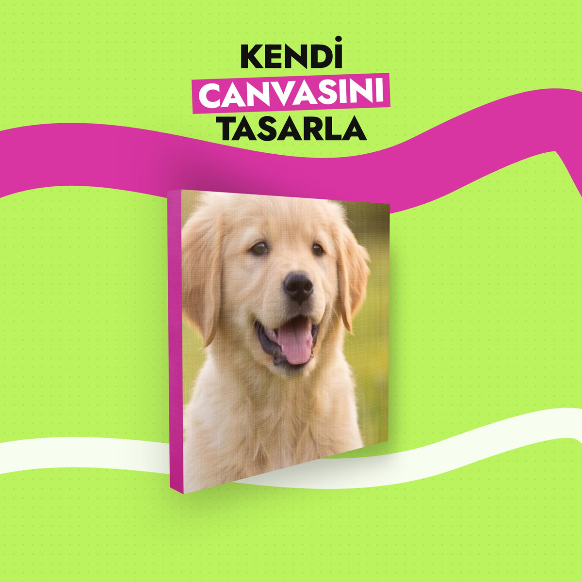Mini Canvas — Kendi Tasarımın: kendi fotoğrafınla dokulu kanvas, renkli kenar