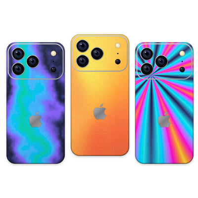 Gradient Mixer iPhone kaplama – üç farklı tasarım örneği