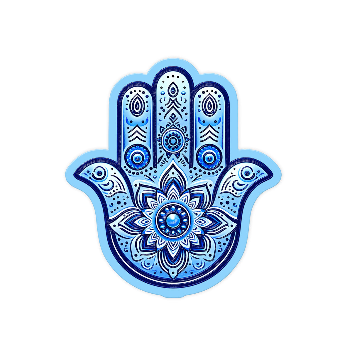 Blue Mandala Hamsa