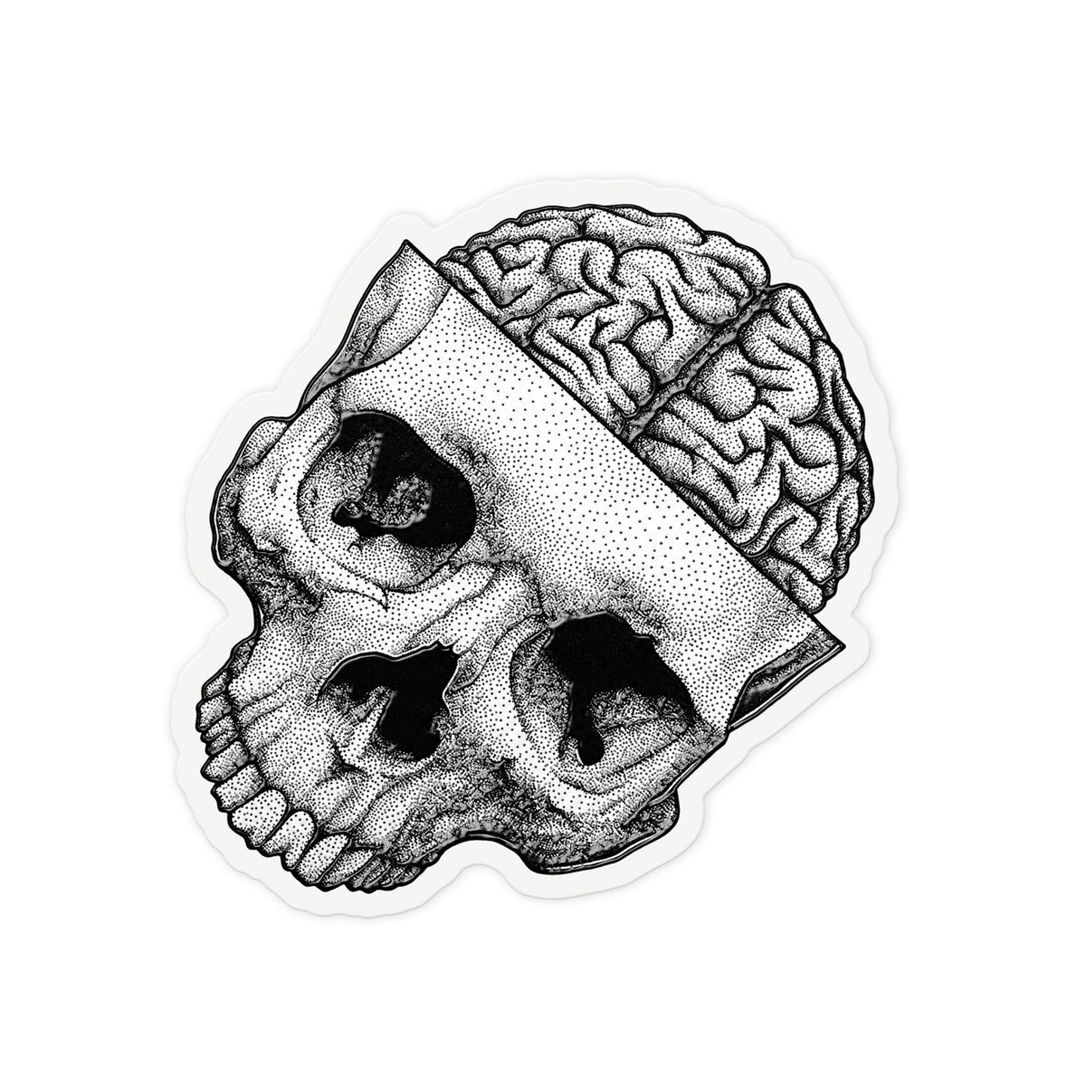 Brain Skull Stipple