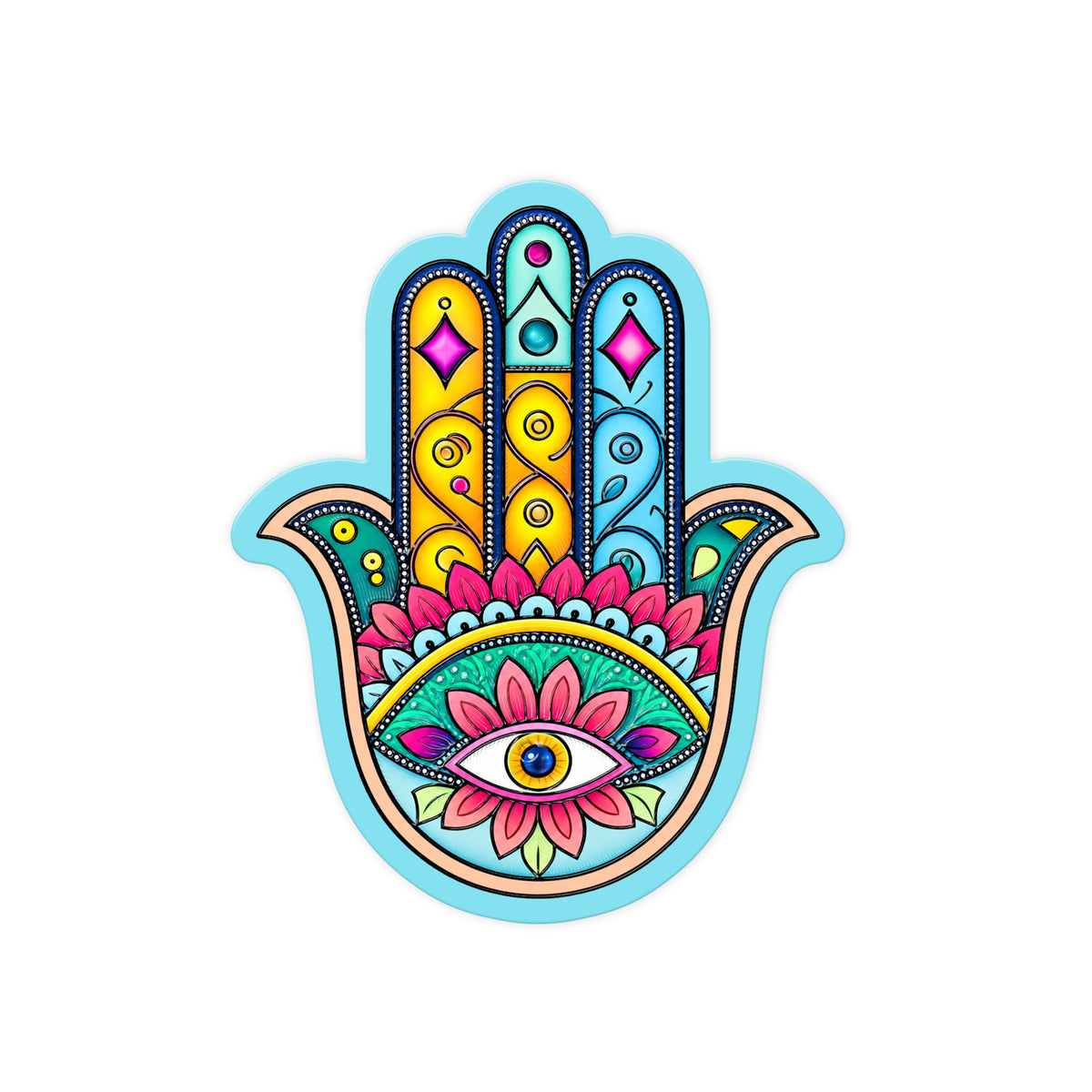Colourful Hamsa Eye