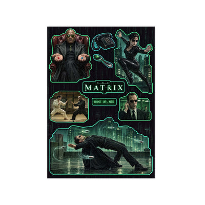 Matrix A5 sticker seti - dokulu vernikli baskı, sayfanın tamamı