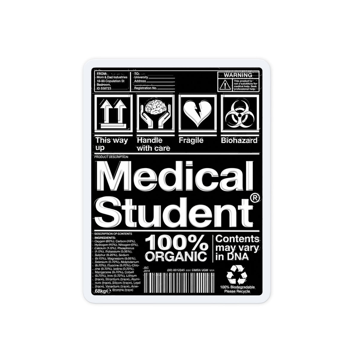 Medical Student Label