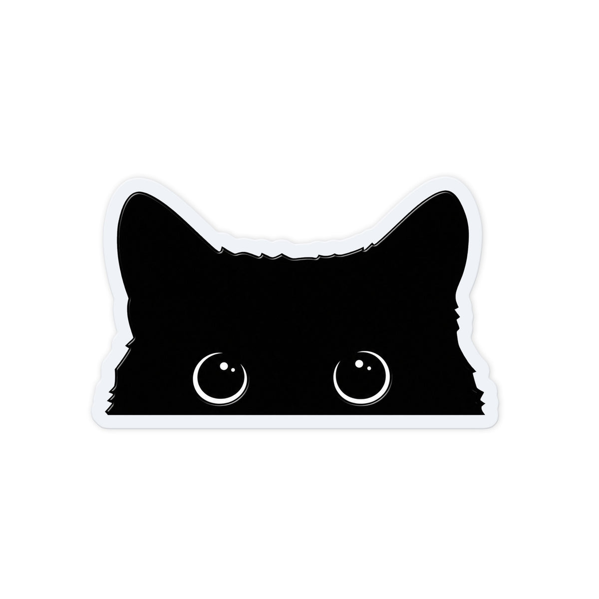 Peeking Black Cat