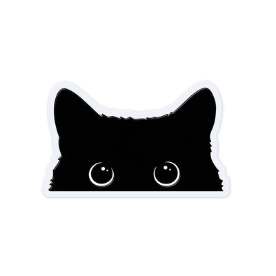 Peeking Black Cat