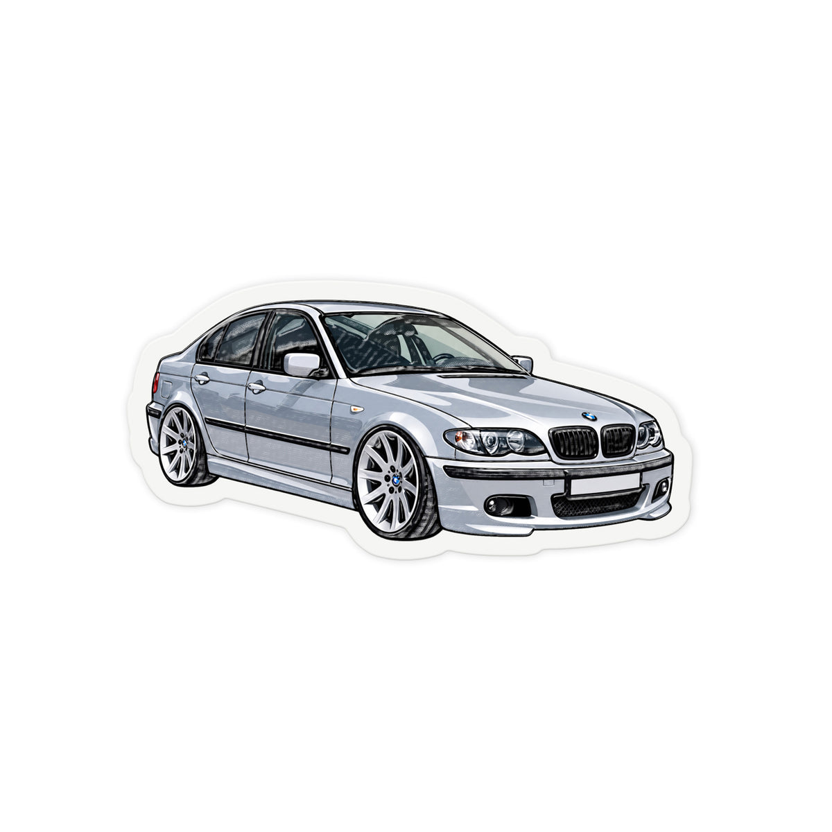 Silver BMW E46