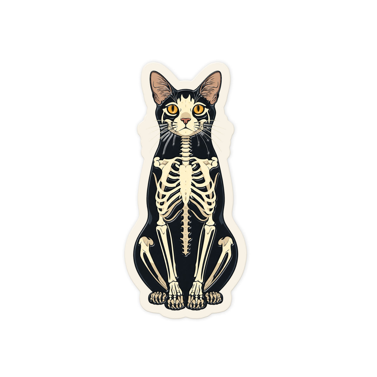 Skeleton Cat Sitting