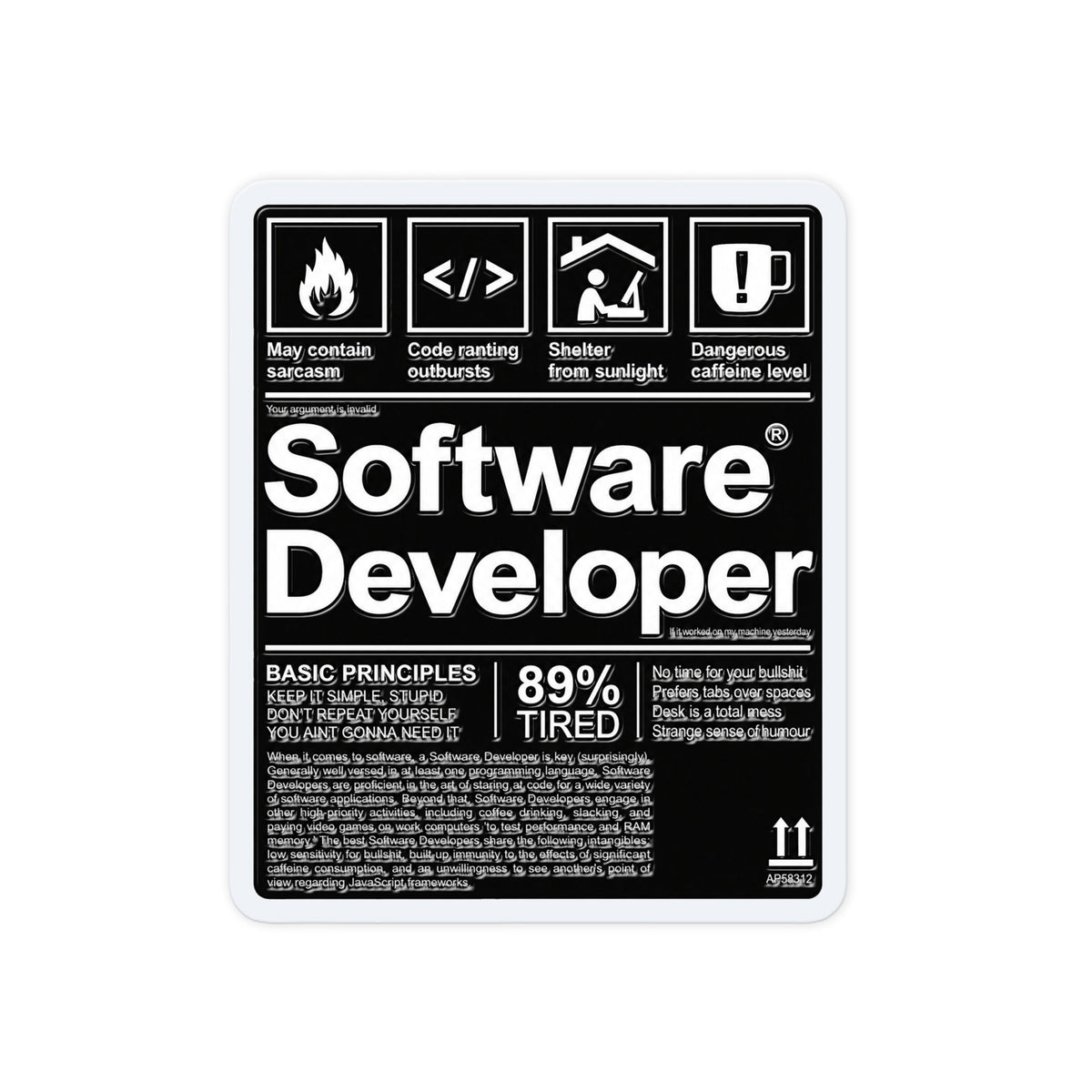Software Developer Label