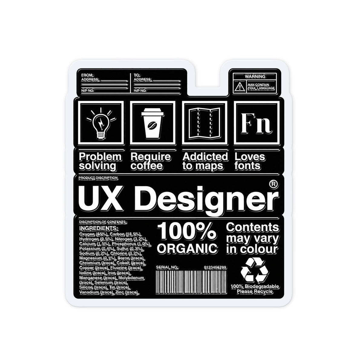 UX Designer Label