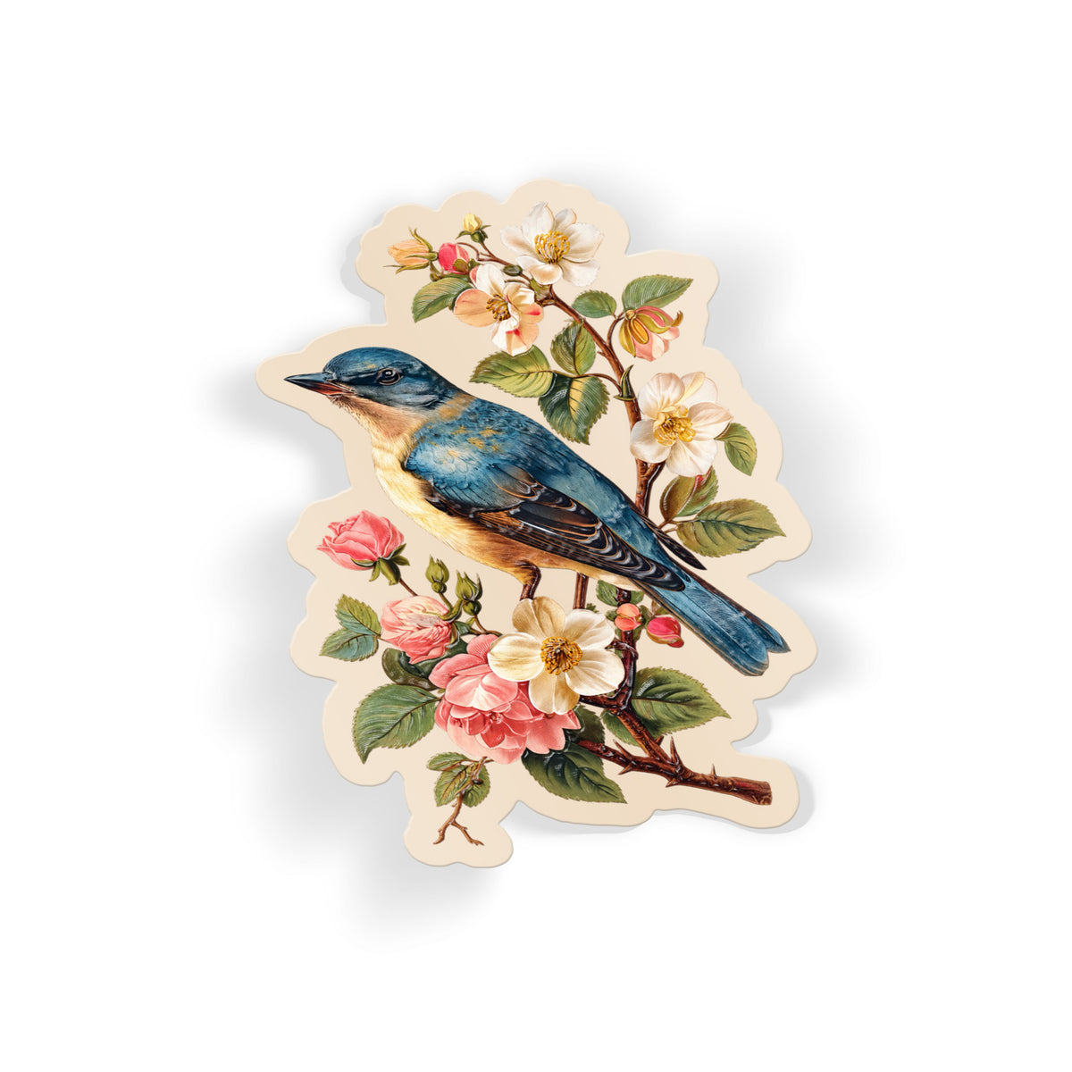 Bluebird And Blossoms