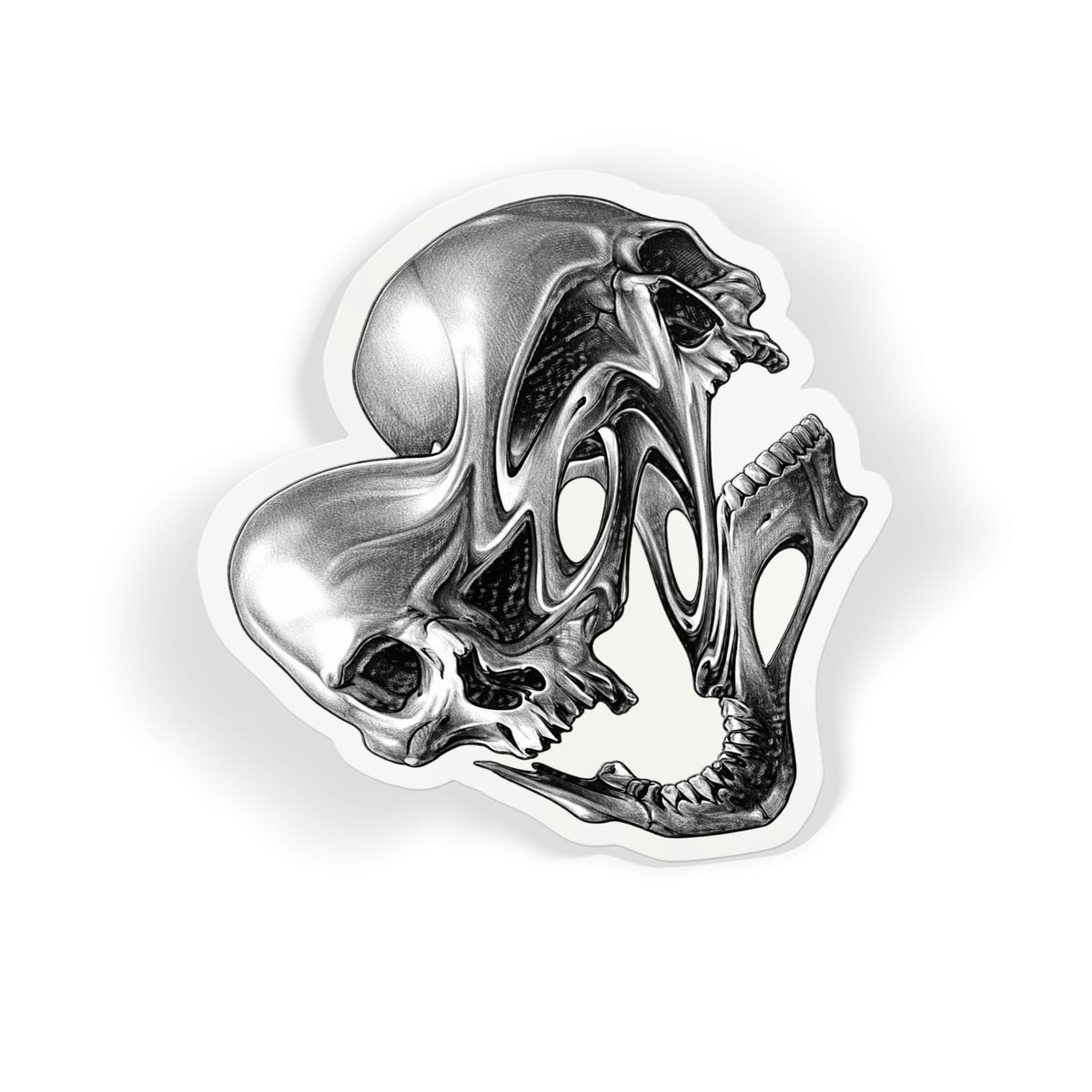 Melted Chrome Skull