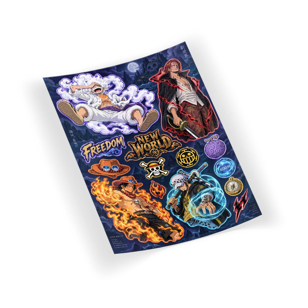 One Piece A5 sticker seti II - detay görseli