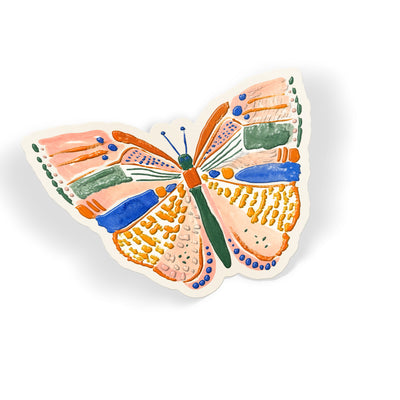 Peach Gouache Butterfly
