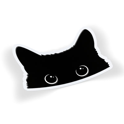 Peeking Black Cat