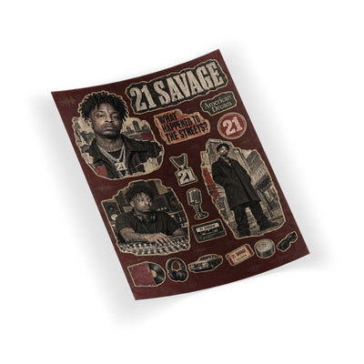 21 Savage American Dream A5 sticker seti - detay görseli