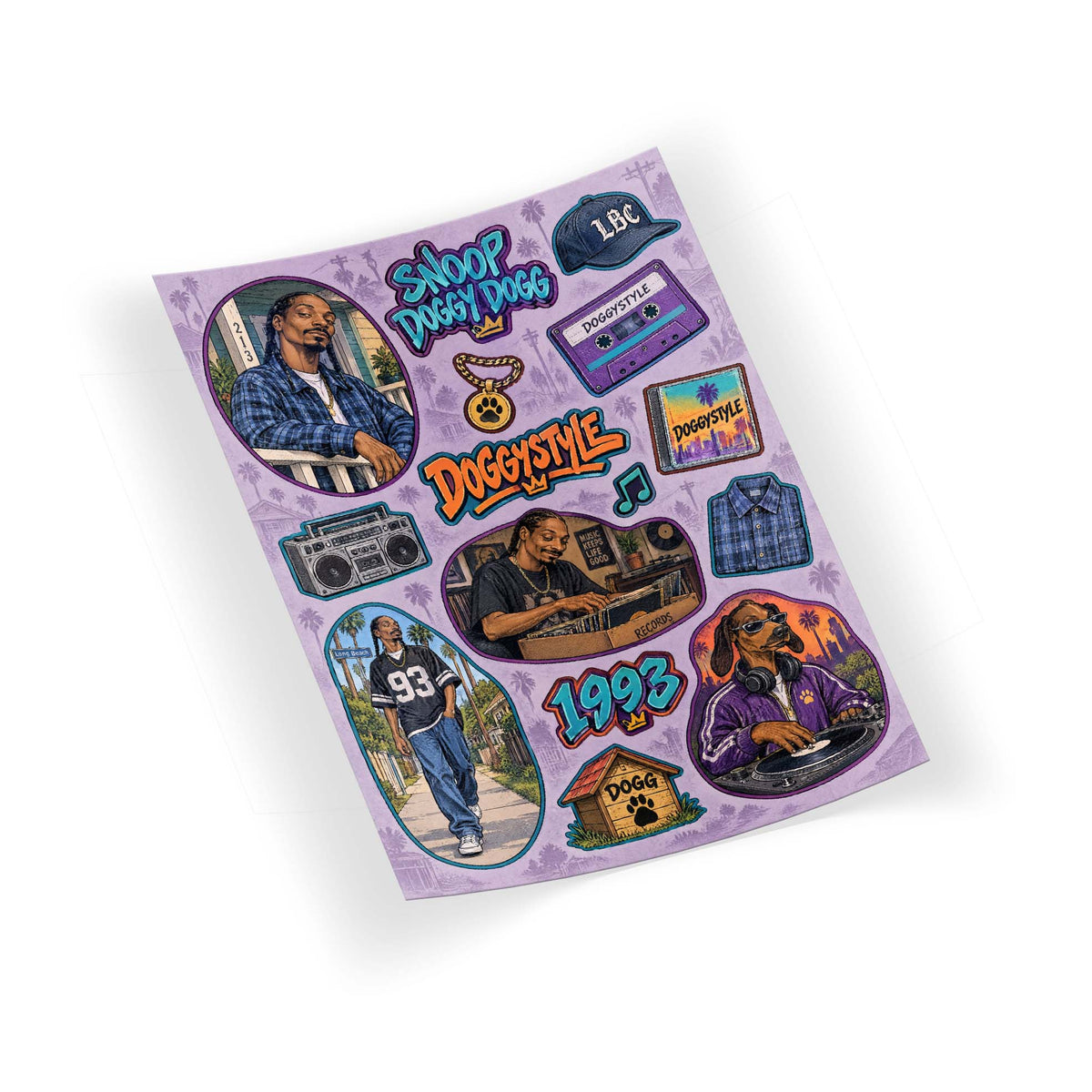 Snoop Dogg A5 sticker seti II - detay görseli