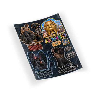 Astroworld A5 sticker seti - detay görseli