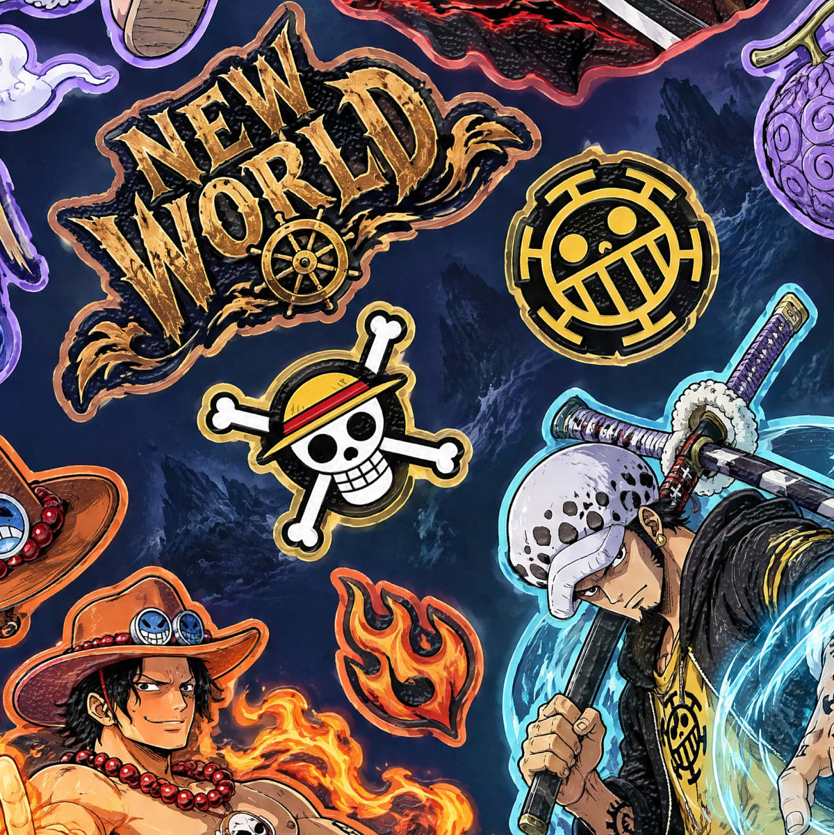 One Piece A5 sticker seti II - detay görseli