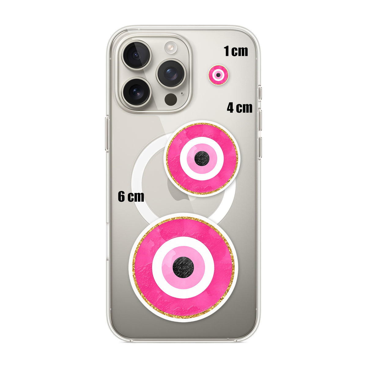 Pink Glitter Evil Eye
