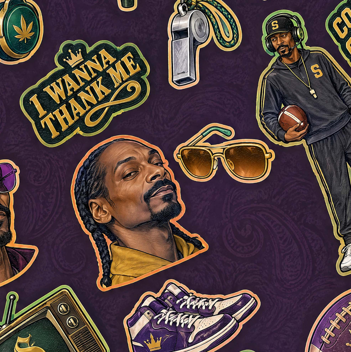 Snoop Dogg A5 sticker seti III - detay görseli