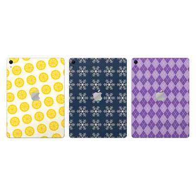 Pattern Play iPad kaplama – üç farklı tasarım örneği