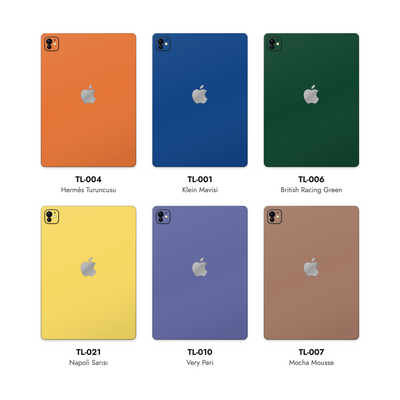 ToneLab iPad kaplama renk örnekleri ve renk kodları